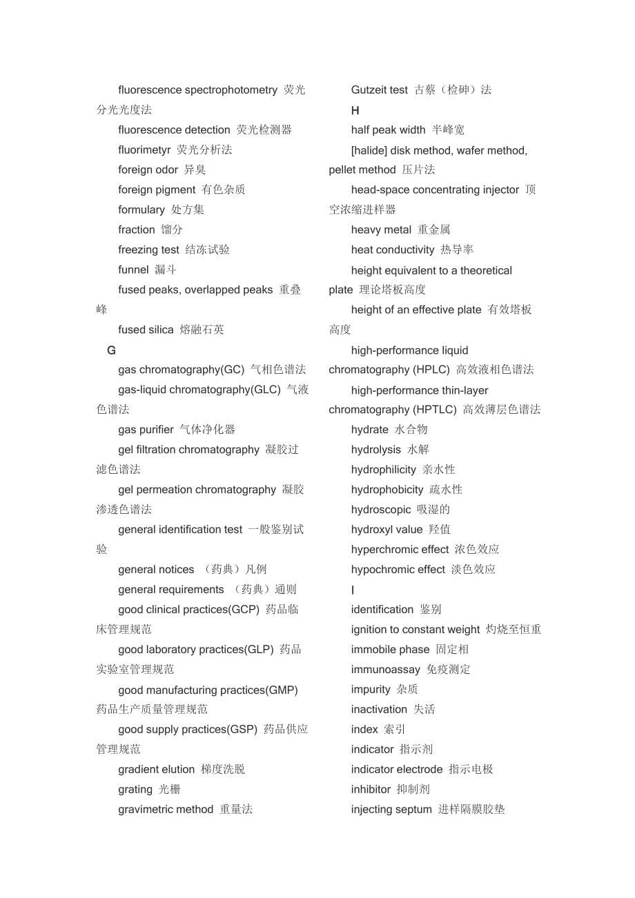 药物分析专业英语词汇全解_第5页