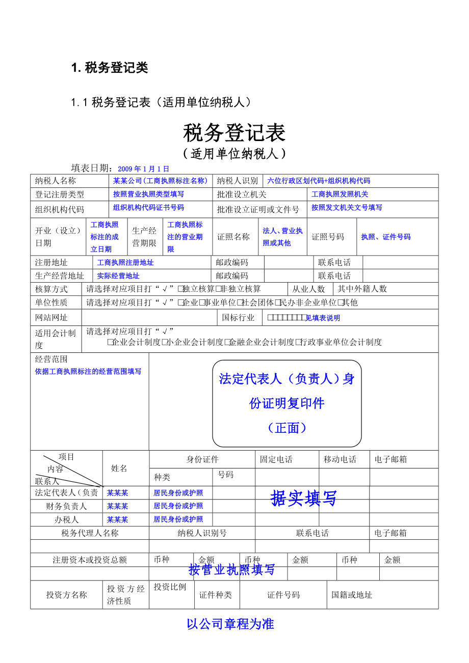 国家税务局纳税人常用文书填写范本.doc_第1页