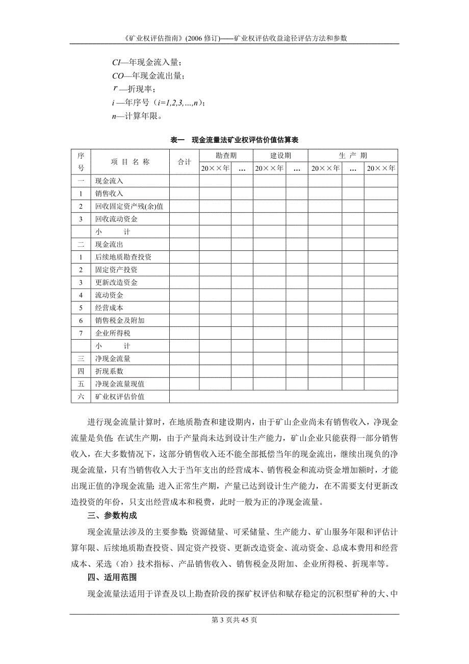 v2-4指南修改稿-矿业权评估收益途径评估方法和参数.doc_第5页