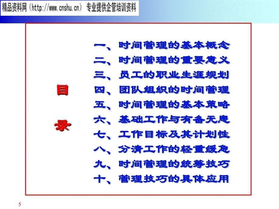 通信企业时间管理的基本策略与原则_第5页