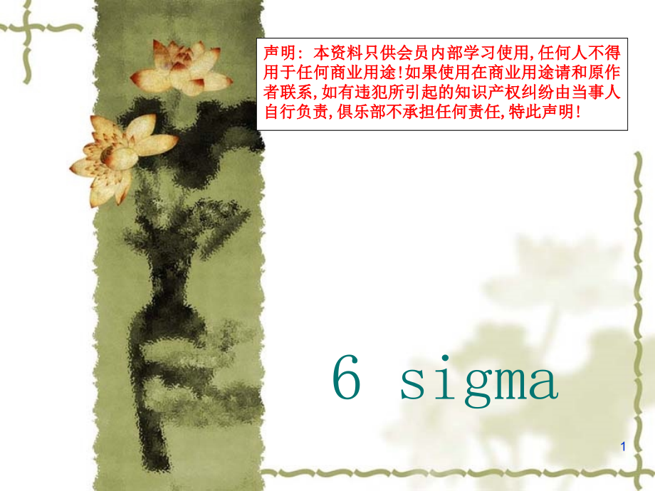 6sigma统计的基本概念_第1页