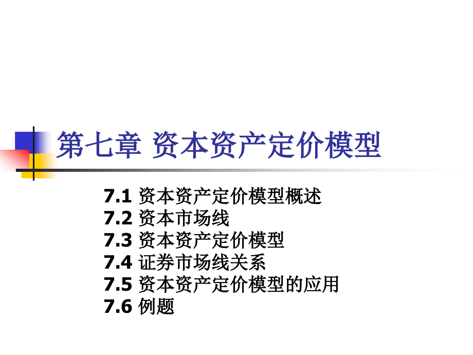 资本资产定价模型概述1_第1页