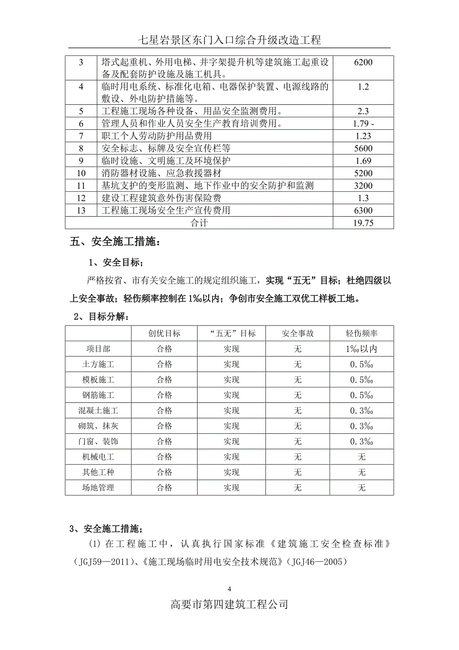 七星岩景区东门入口综合升级改造工程文明施工_第4页