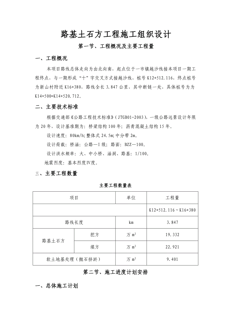 路基土石方工程分项开工报告_第1页