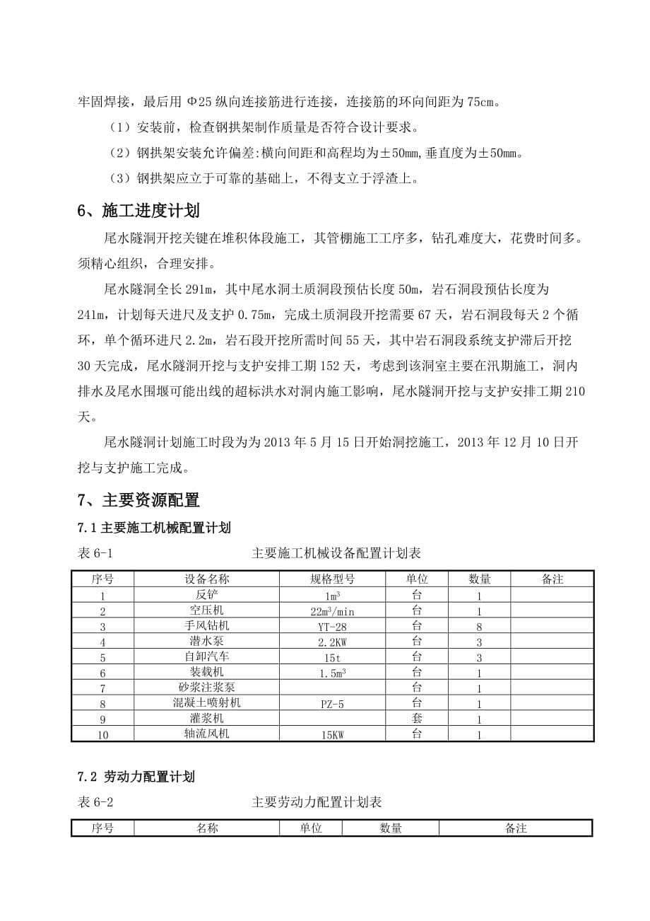 隧洞堆积体段及岩石段开挖支护施工方案_第5页