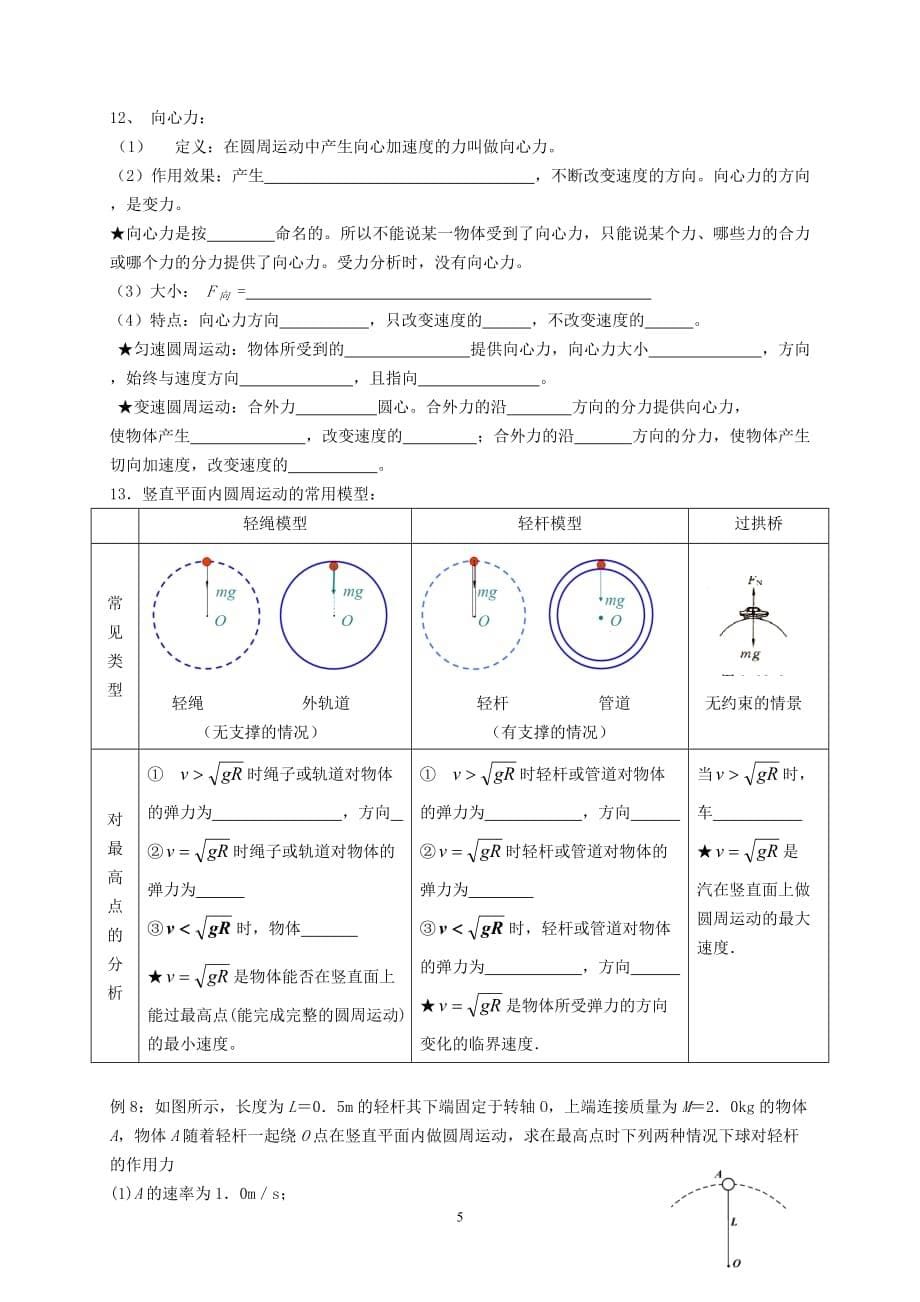 曲线运动复习学案_第5页