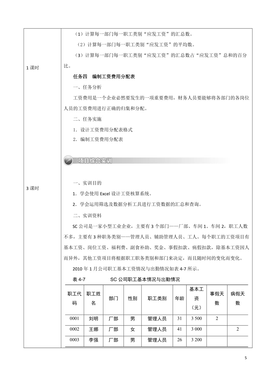 Excel在财务中的应用 工业和信息化高职高专十二五 规划教材立项项目 教案 作者 黄新荣 04_第3页