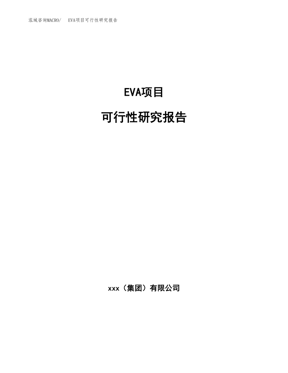 EVA项目可行性研究报告(拿地模板).docx_第1页