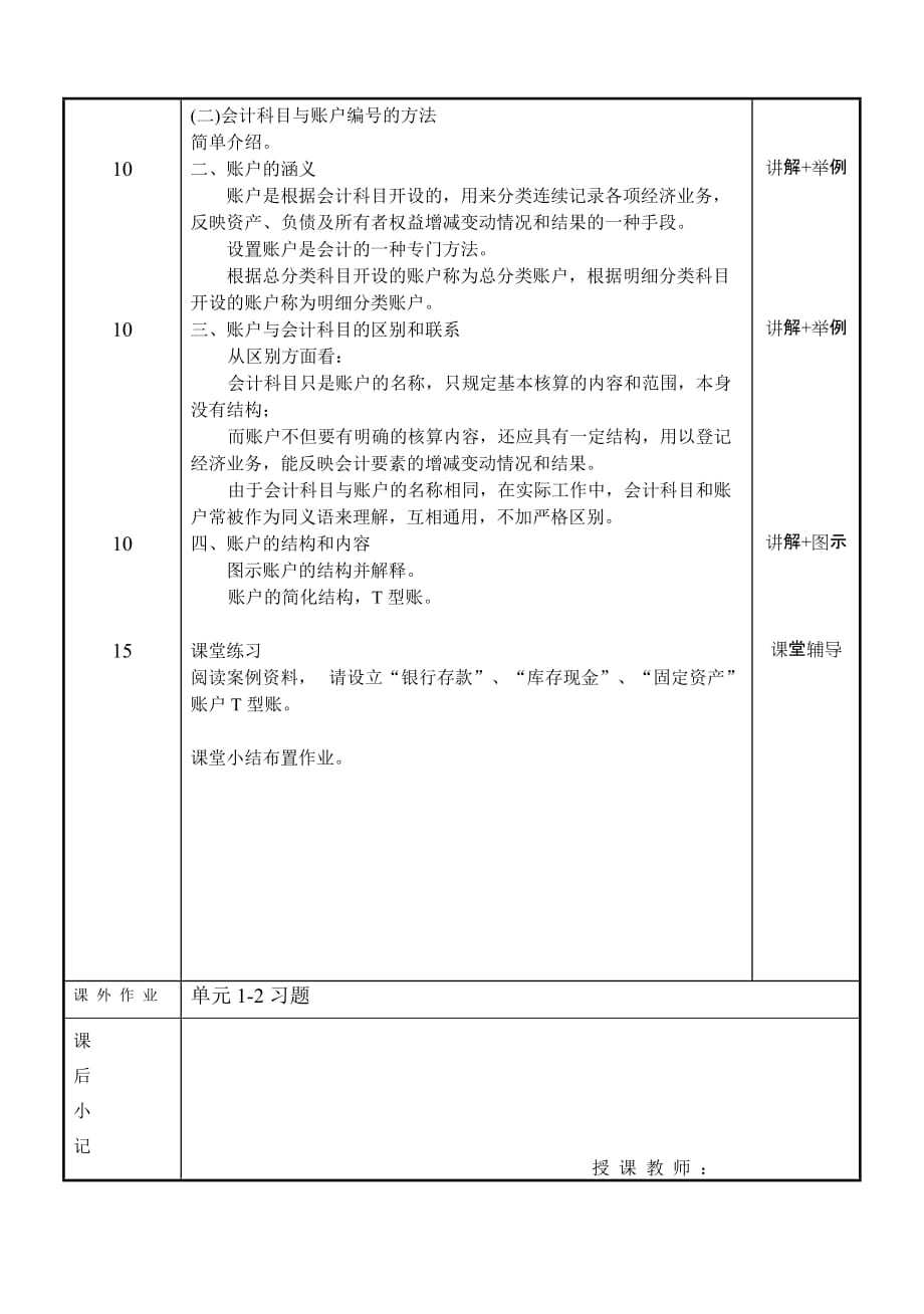 基础会计 工业和信息化高职高专十二五 规划教材立项项目 教案 作者 洑建红 郝福锦 基础会计教案02_第2页