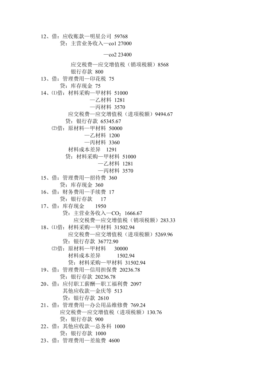 会计综合技能实训 习题答案 作者 回晓敏 王淑兰 32229会计分录（1-51）_第2页