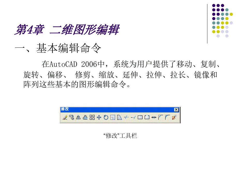 AutoCAD建筑制图基础教程(2006版) 教学课件 ppt 作者 7-302-12953-3kAutoCAD2006建筑制图教程CH04_第3页