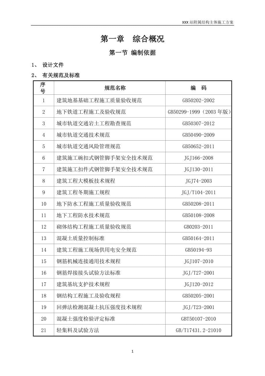 地铁车站附属结构主体结构施工方案最新版.doc_第5页