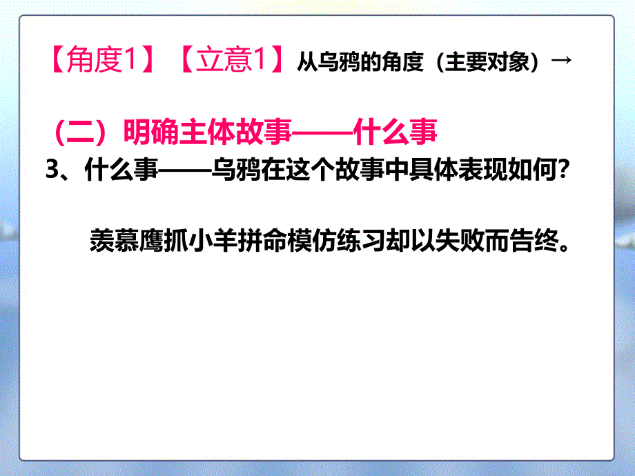 从乌鸦抓羊资料看新材料作文审题指导课件_第4页