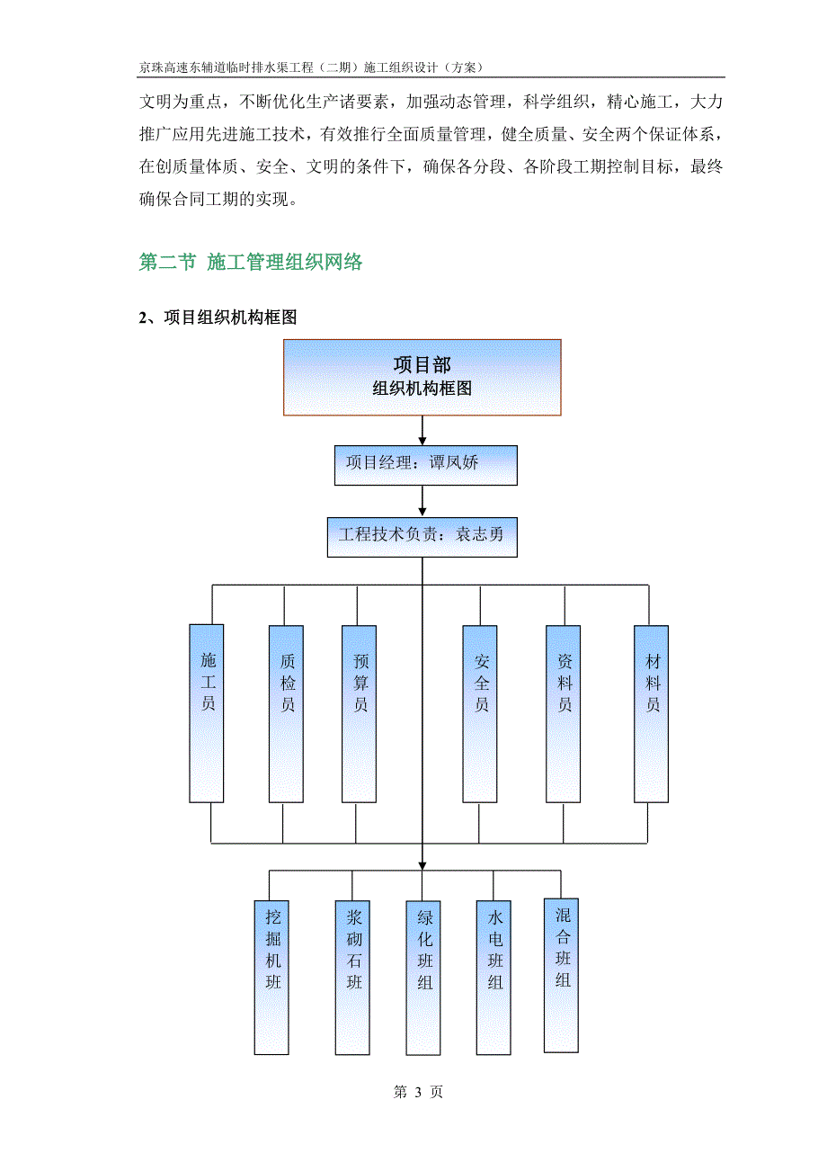 高速东辅道临时排水渠工程施工组织设计方案培训资料.doc_第3页