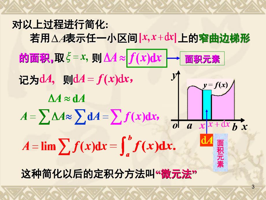 高等数学教学课件作者2版建工类李天然定积分的微元法平面图形的面积_第3页