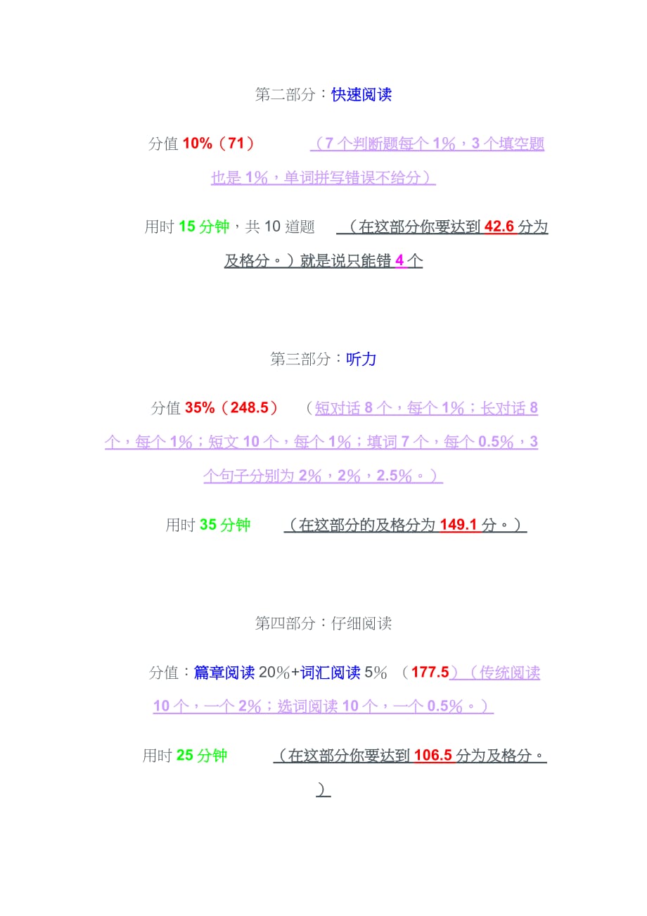 英语四级考试题型时间分配与计分方法.doc_第3页