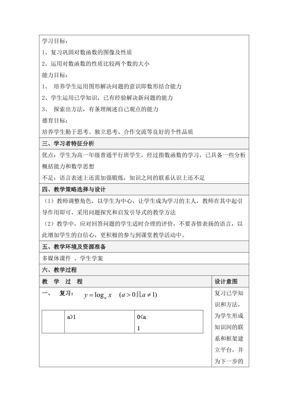 《对数函数》说课稿（附教学设计）1_第5页
