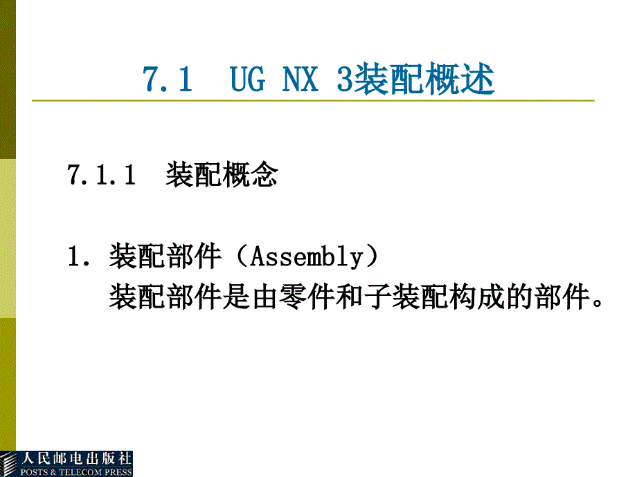 Unigraphics NX3应用与实例教程 教学课件 ppt 作者 郑金 14104-第7章_第3页