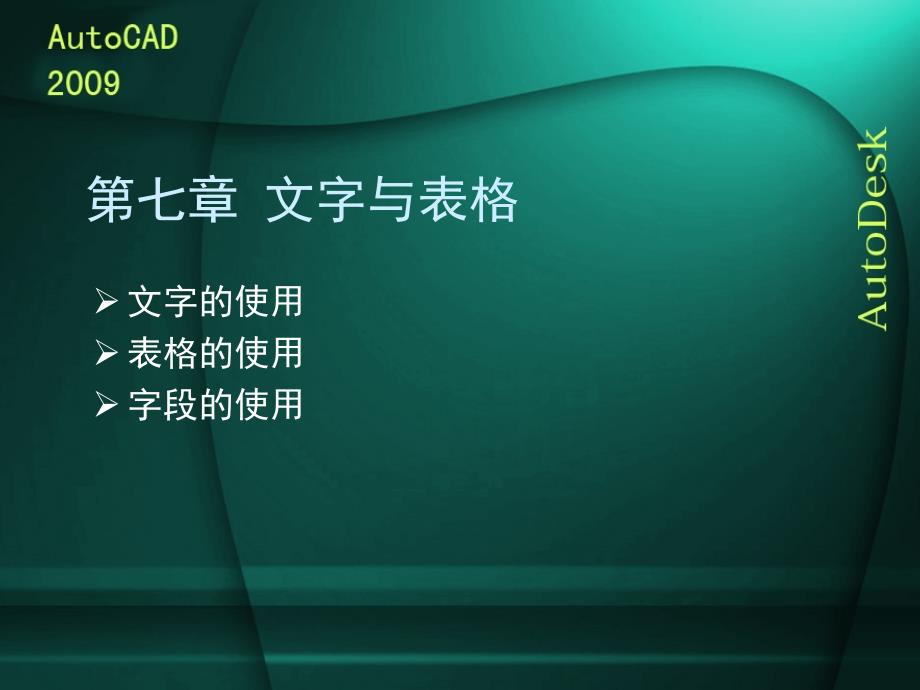 中文版AutoCAD 2009实用教程 工业和信息化高职高专十二五 规划教材立项项目 教学课件 ppt 作者 梁国浚 耿晓武 第7章文字_第2页