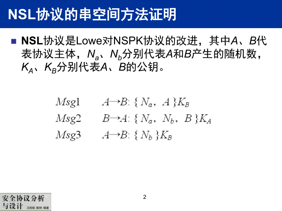 安全协议分析与设计 普通高等教育十一五 国家级规划教材 教学课件 ppt 作者 卫剑钒 陈钟 安全协议-第5章-下_第2页