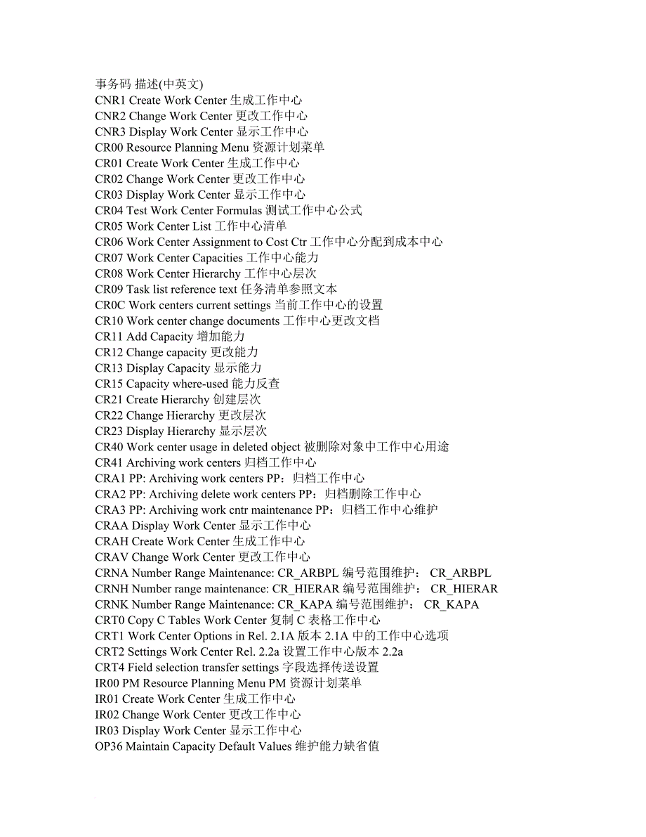 事务码描述中英文对照.doc_第1页