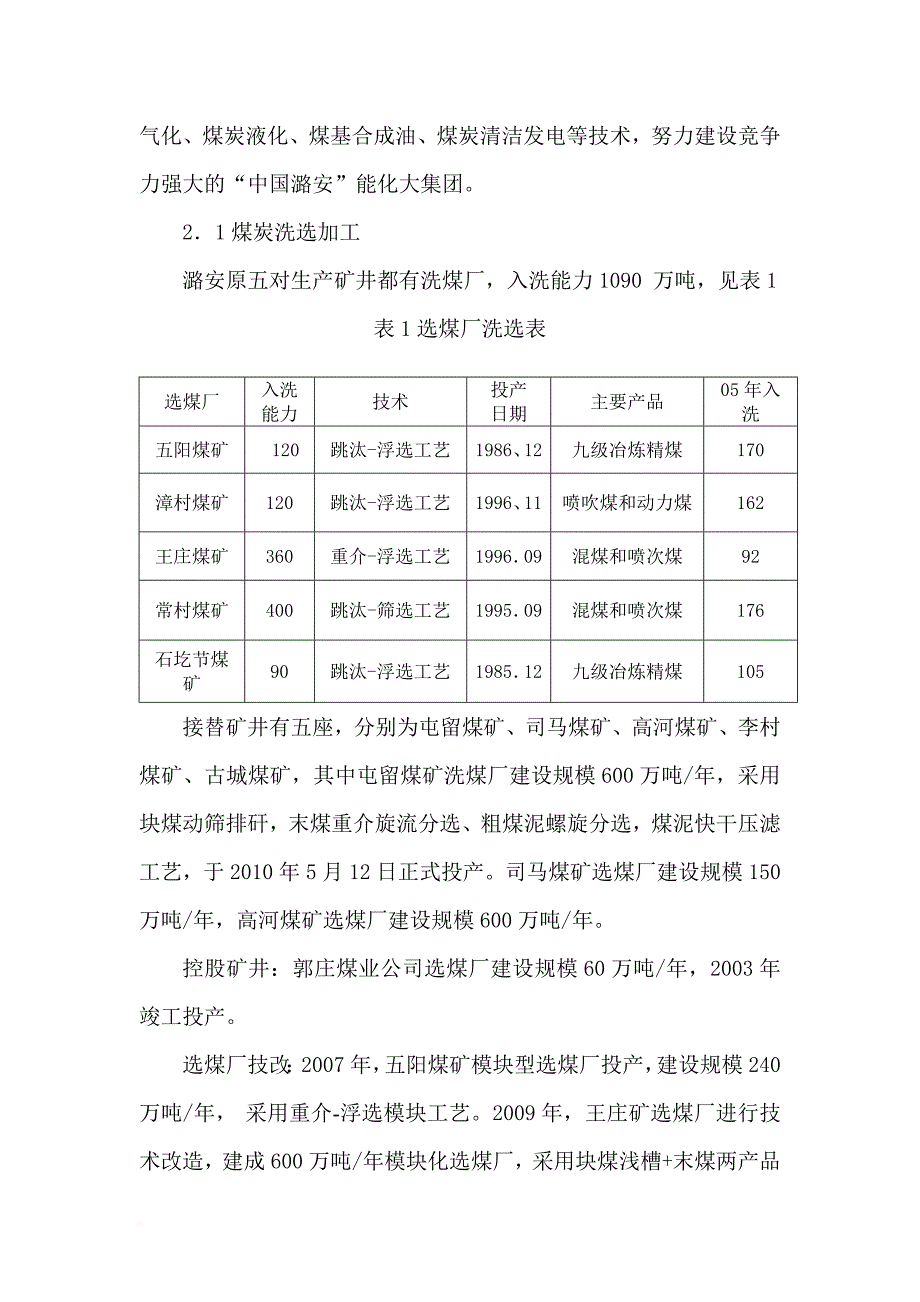 潞安矿区洁净煤技术发展现状与前景.doc_第3页