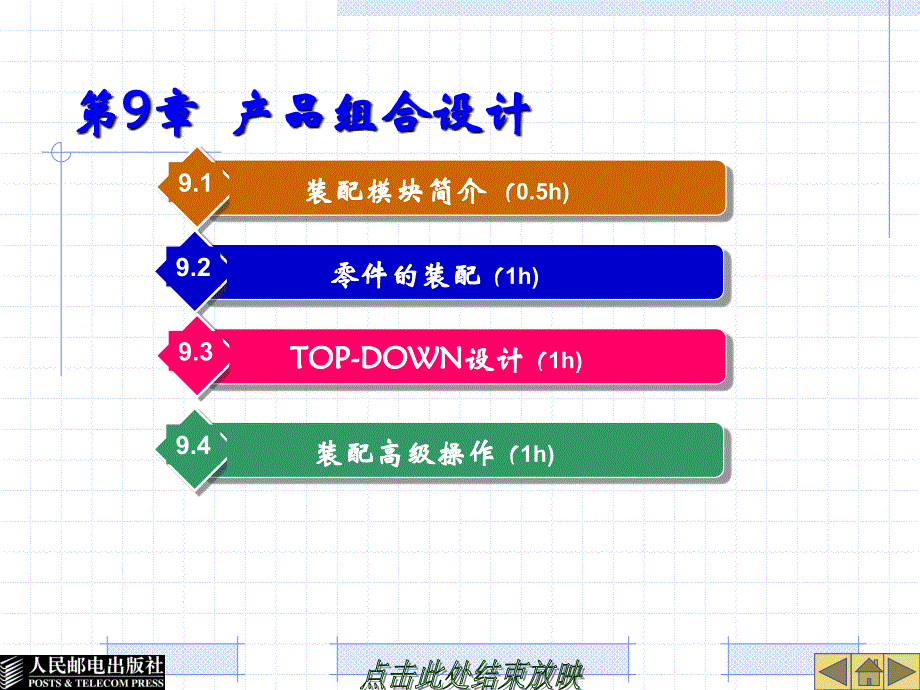 Pro_ENGINEER Wildfire 4.0应用教程 普通高等教育十一五 国家级规划教材 教学课件 ppt 作者 蔡冬根 第9章 产品组合设计_第1页