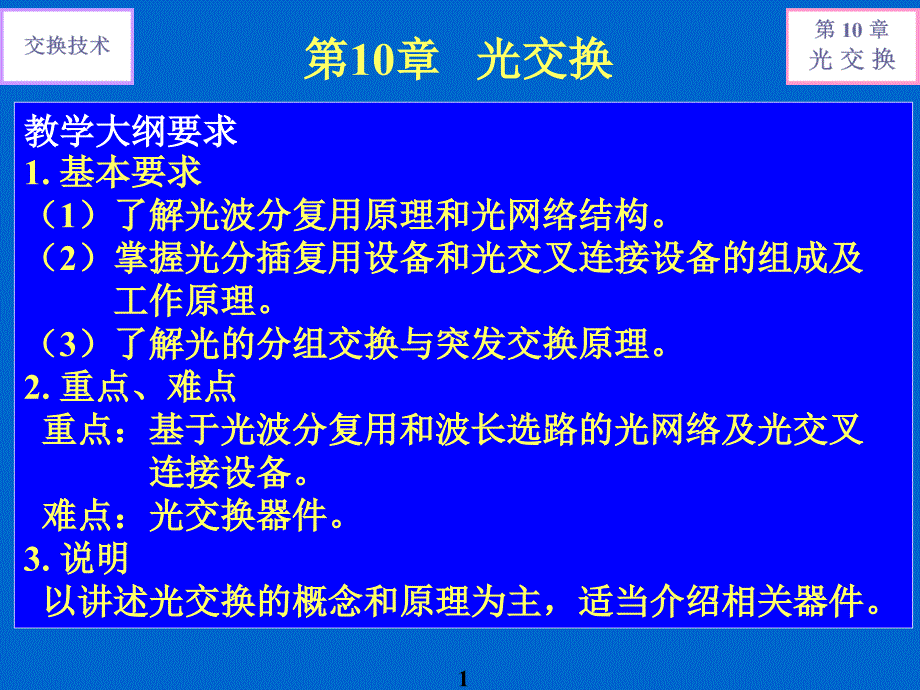 交换原理与技术 普通高等教育十一五 国家级规划教材 教学课件 ppt 作者 刘增基 鲍民权 邱智亮 第10章v1_第1页