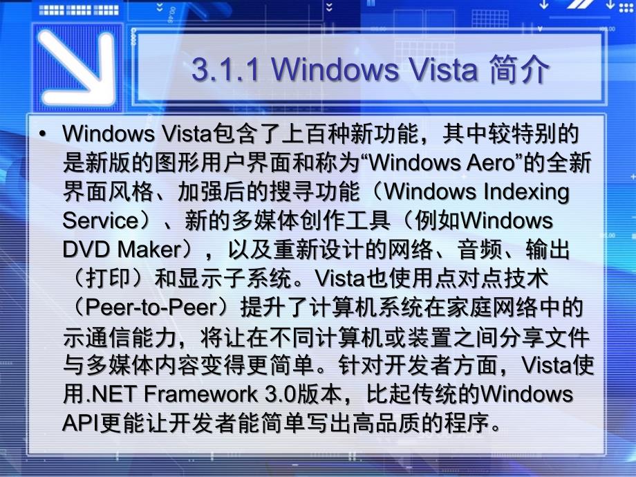 现代办公自动化案例教程-电子教案-焦玉君 第3章 Windows Vista操作系统3.1_第2页