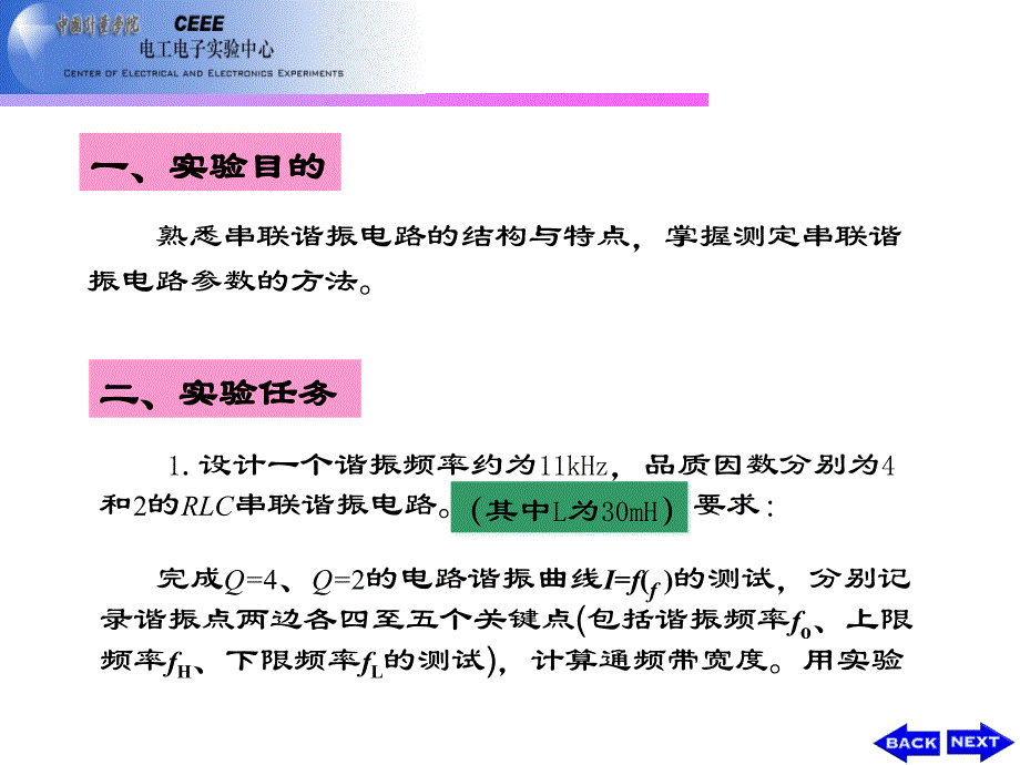 电路与电子技术仿真与实践教学课件吴霞实验1.5 RLC串联谐振电路_第2页