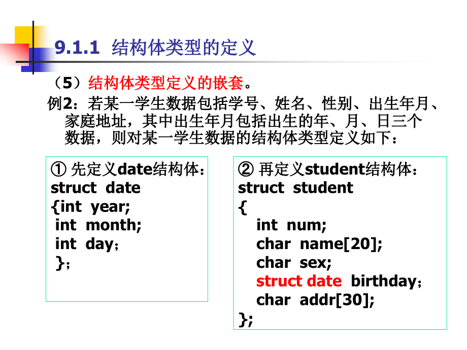 二级C语言程序设计及同步训练教学课件涂玉芬第九章结构体与共用体_第4页