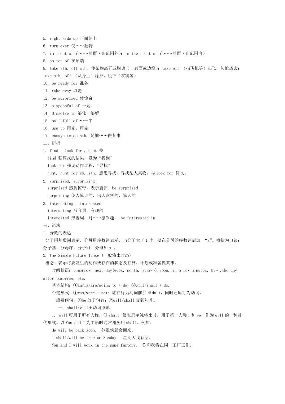 冀教版八年级下英语全册重点内容知识总结资料_第4页