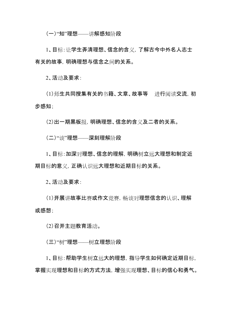 李集小学理想信念教育活动实施方案资料_第2页