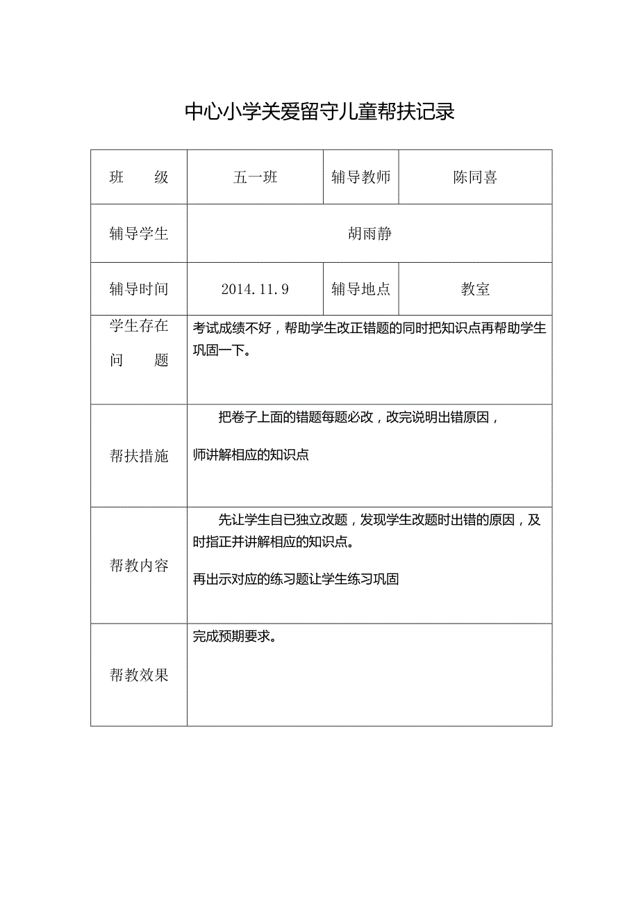 关爱留守儿童帮扶记录资料_第4页