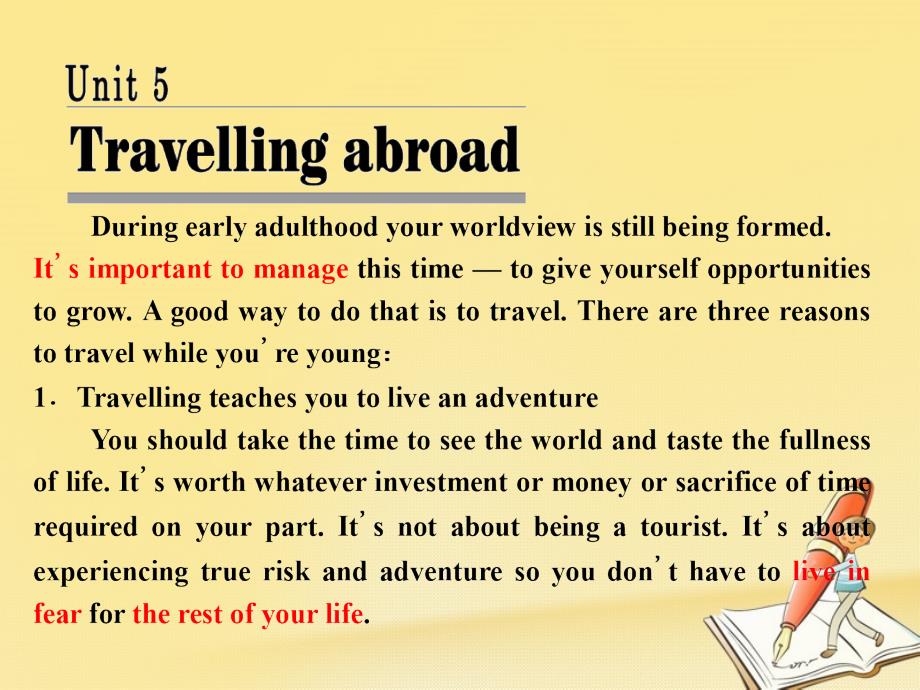 2017-2018学年高中英语 unit 5 travelling abroadsection ⅰ warming up &amp;amp；reading-pre-reading课件 新人教版选修7_第1页