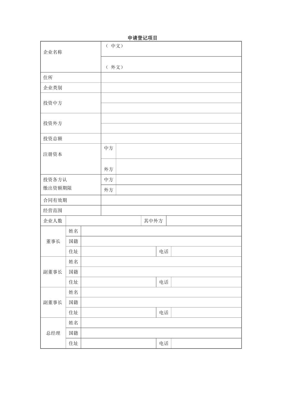 企业申请管理登记表_第2页