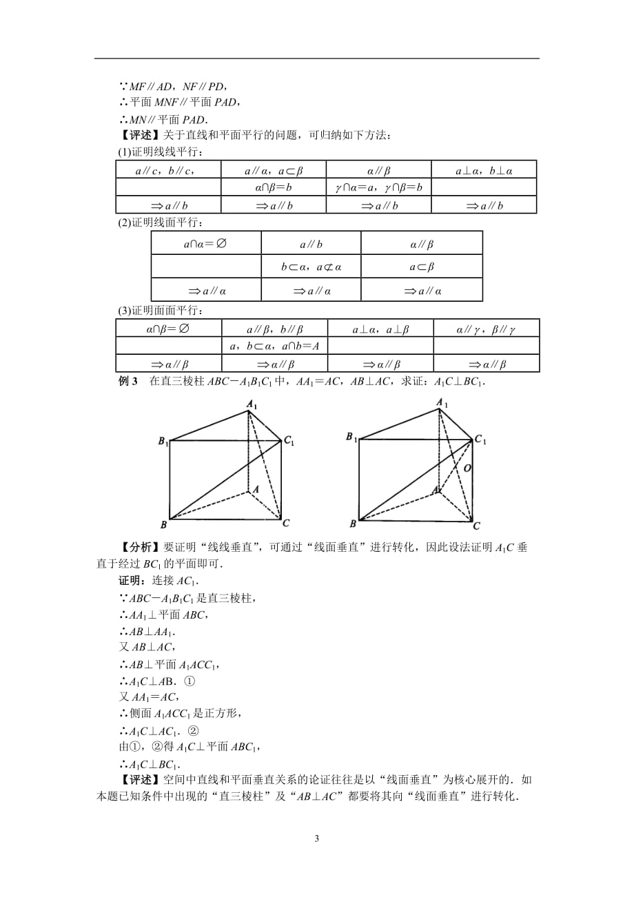 必修二立体几何复习+经典例题资料_第3页