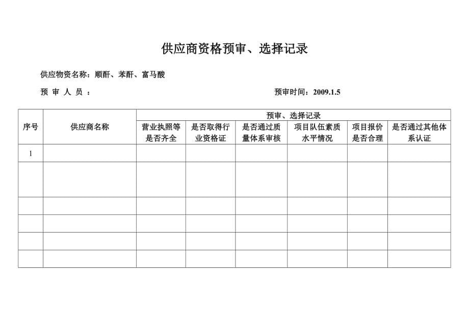 供应商资格预审与选择记录表_第5页