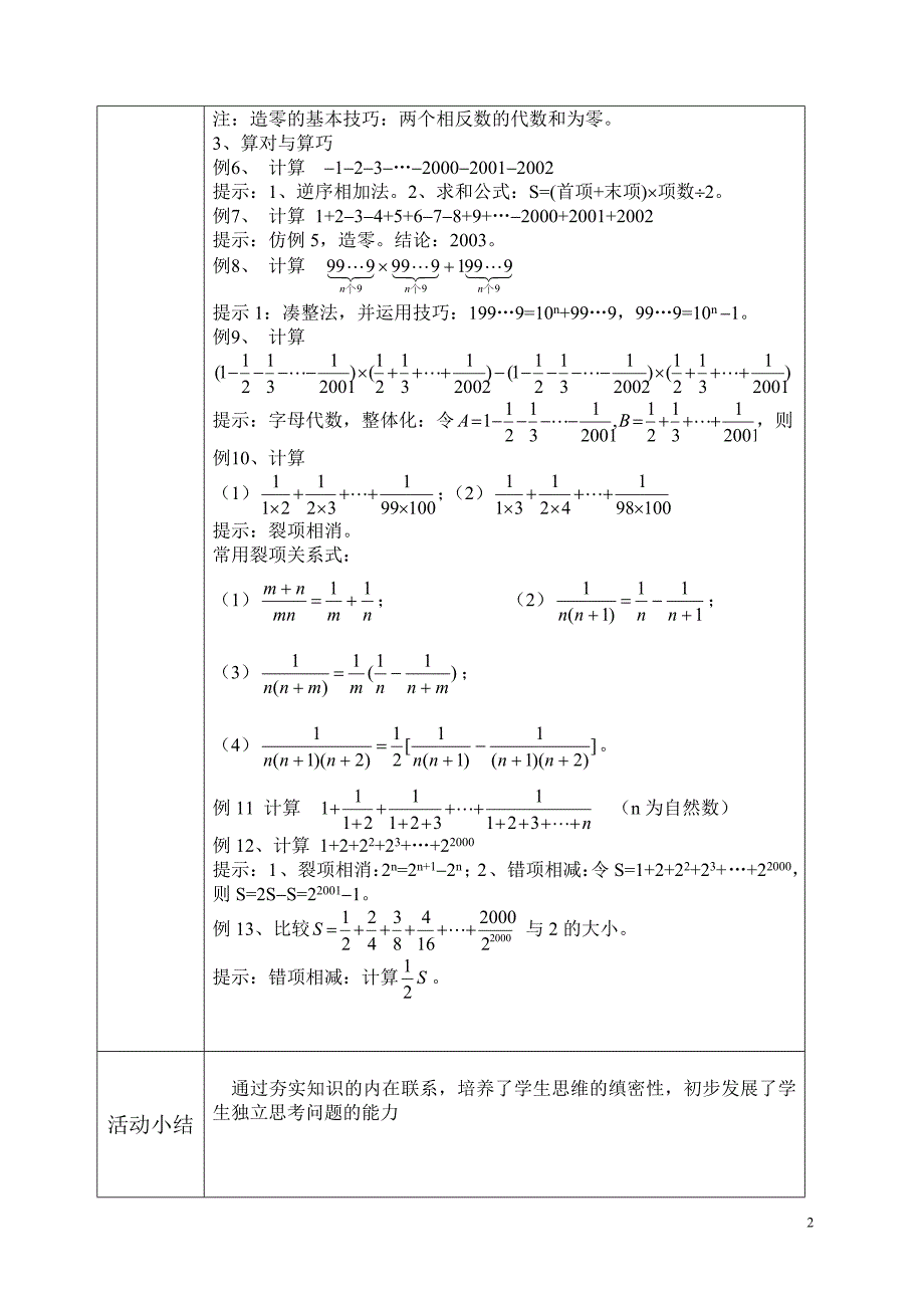 数学兴趣小组活动记录资料_第2页