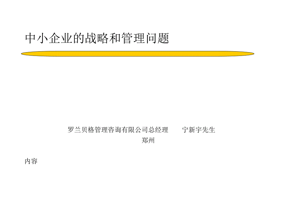 中小企业的战略管理问题_第1页