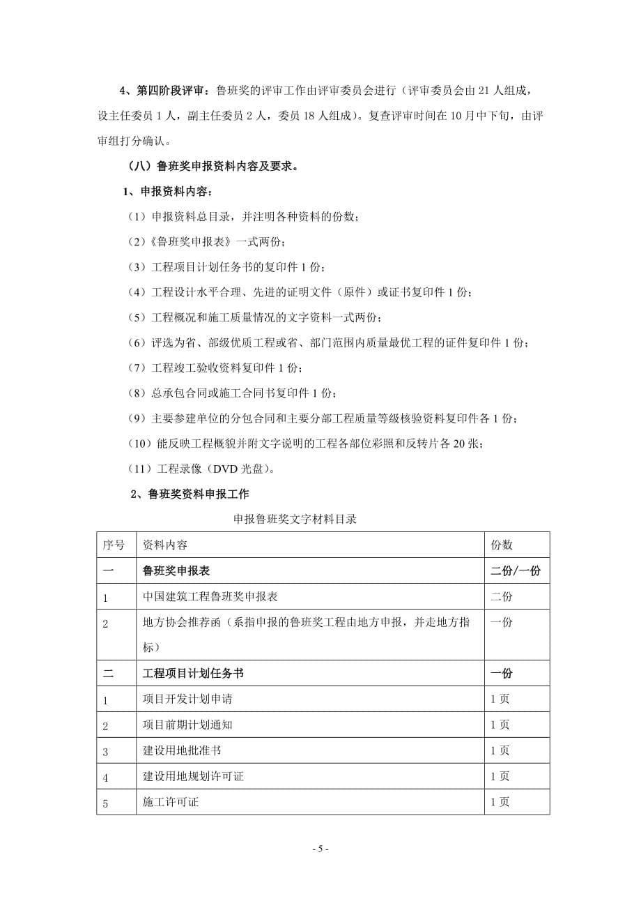 鲁班奖工程评选条件及要求资料_第5页