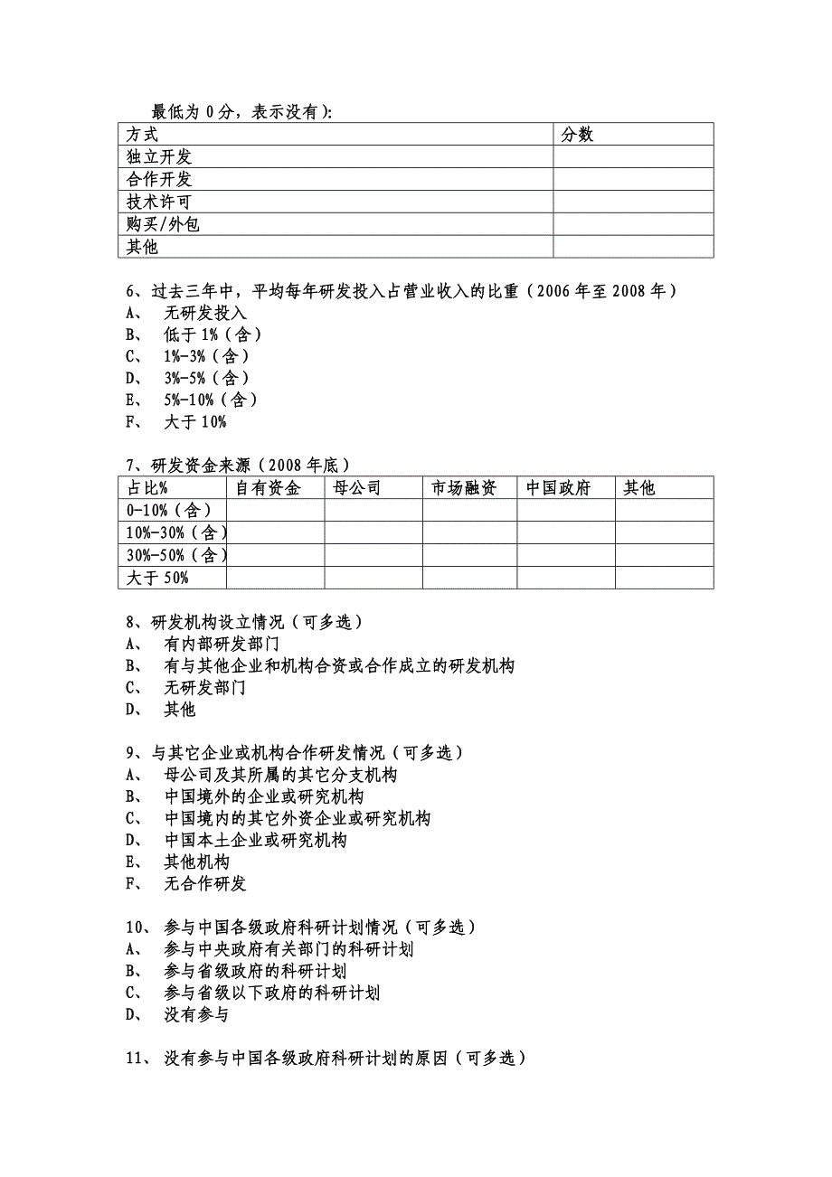 制造业企业调查问卷_第2页