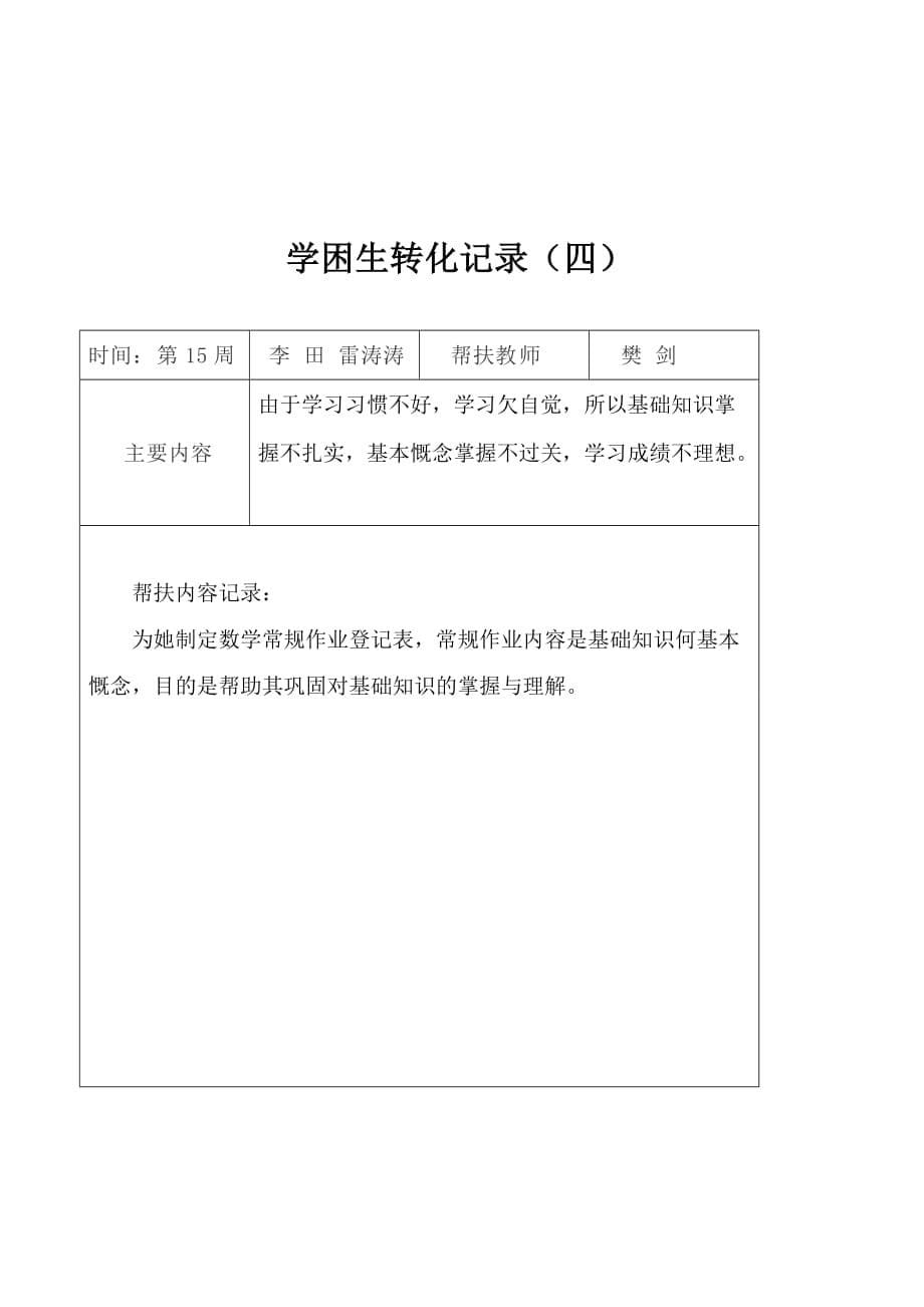 六年级下资料学困生辅导记录资料_第5页