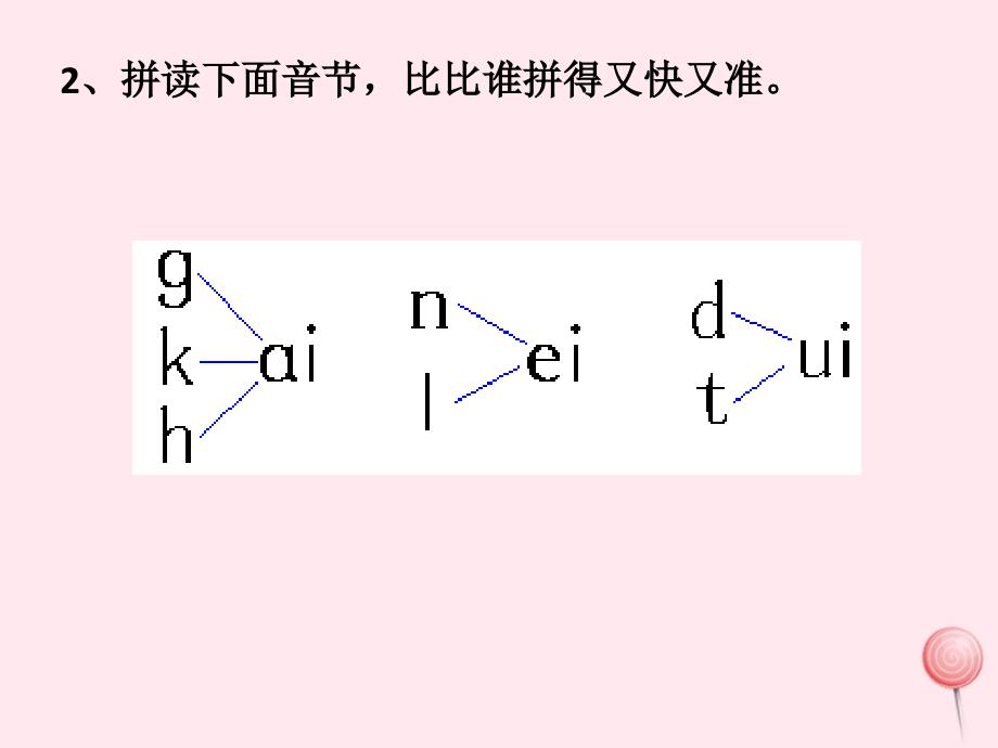 一年级语文上册 汉语拼音 第三单元 9《ai  ei  ui》习题课件 鲁教版五四制_第3页
