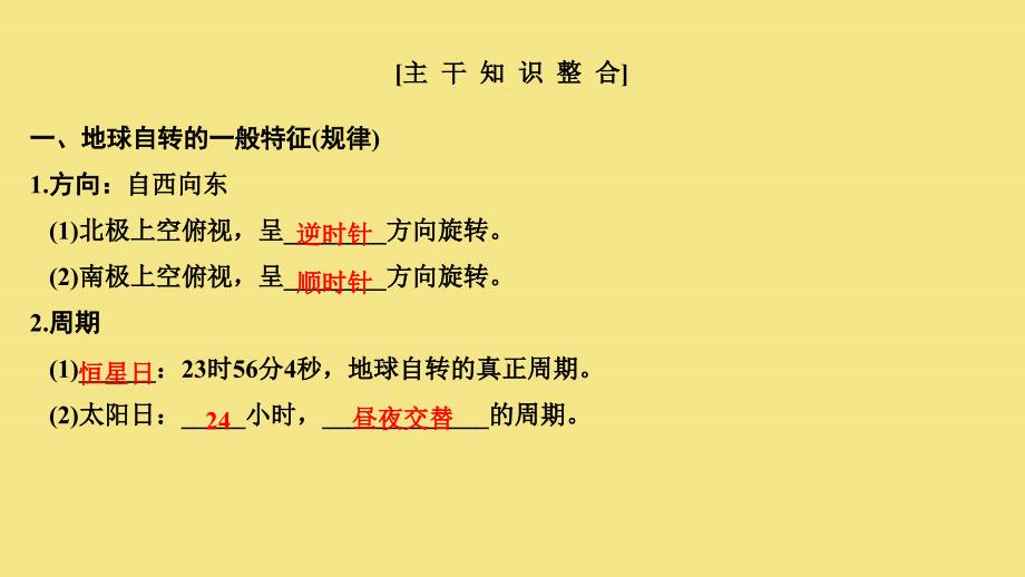 （四川专用）2020版高考地理一轮复习 第一单元 地球的宇宙环境 第4讲 地球的自转课件 新人教版_第3页