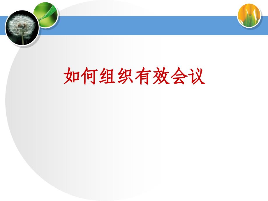 如何组织有效会议.ppt_第1页