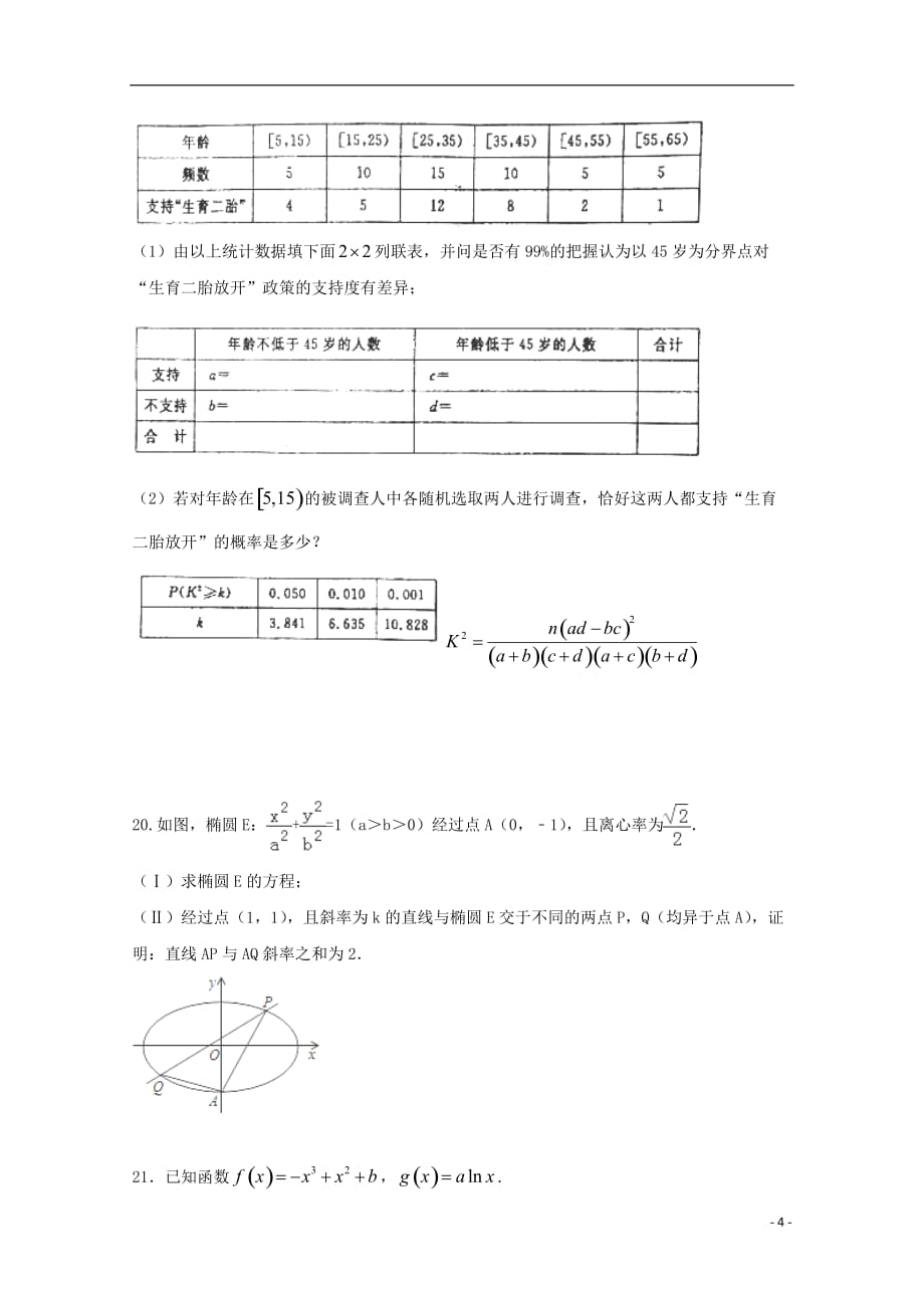 河南省正阳县第二高级中学2018-2019学年高二数学下学期周练（九）文_第4页