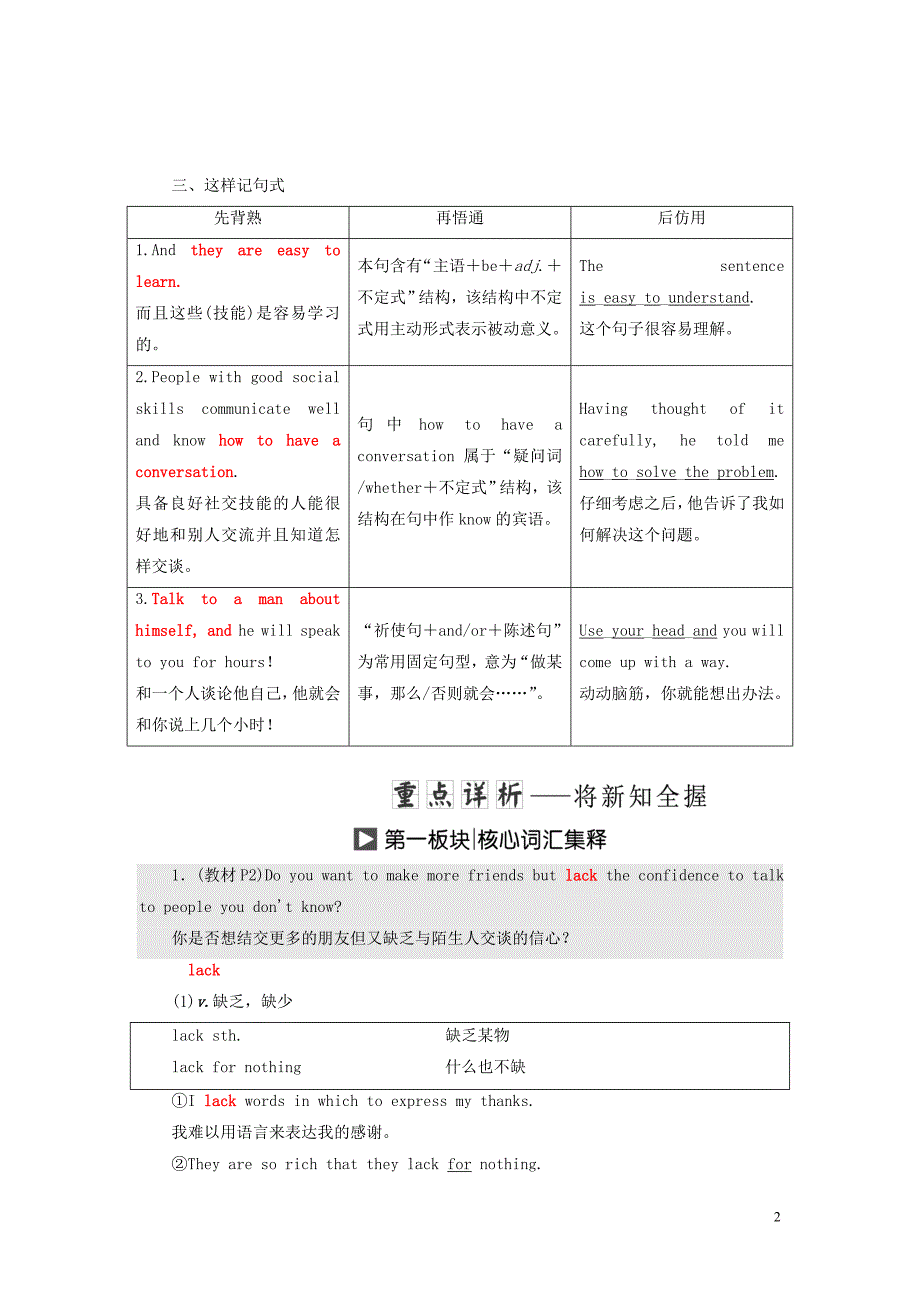 2019年高中英语 module 1 small talk section ⅱ introduction &amp; reading &mdash; language points教案（含解析）外研版选修6_第2页