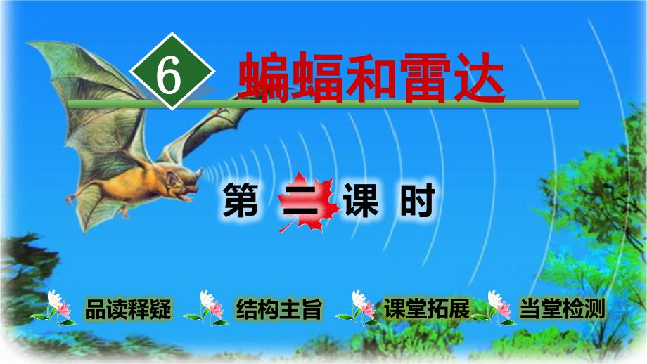 2019新人教版部编本四年级上册语文最新6.蝙蝠和雷达【第2课时】_第1页