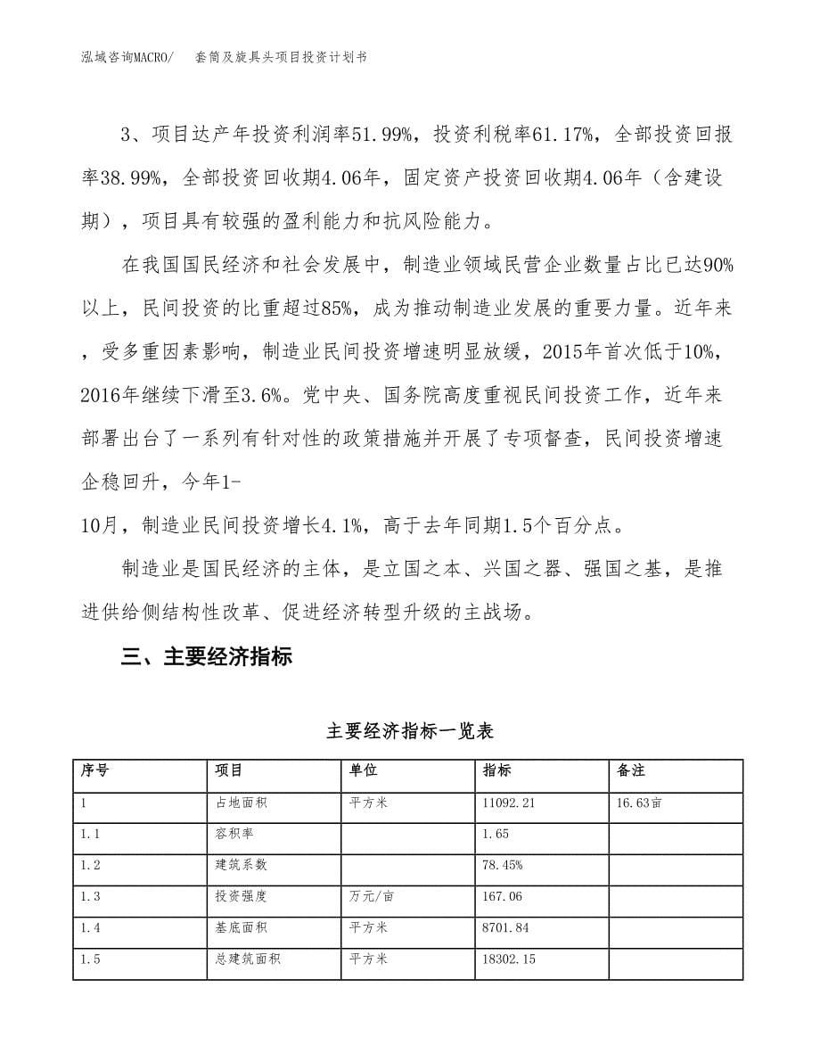 套筒及旋具头项目投资计划书（17亩）.docx_第5页